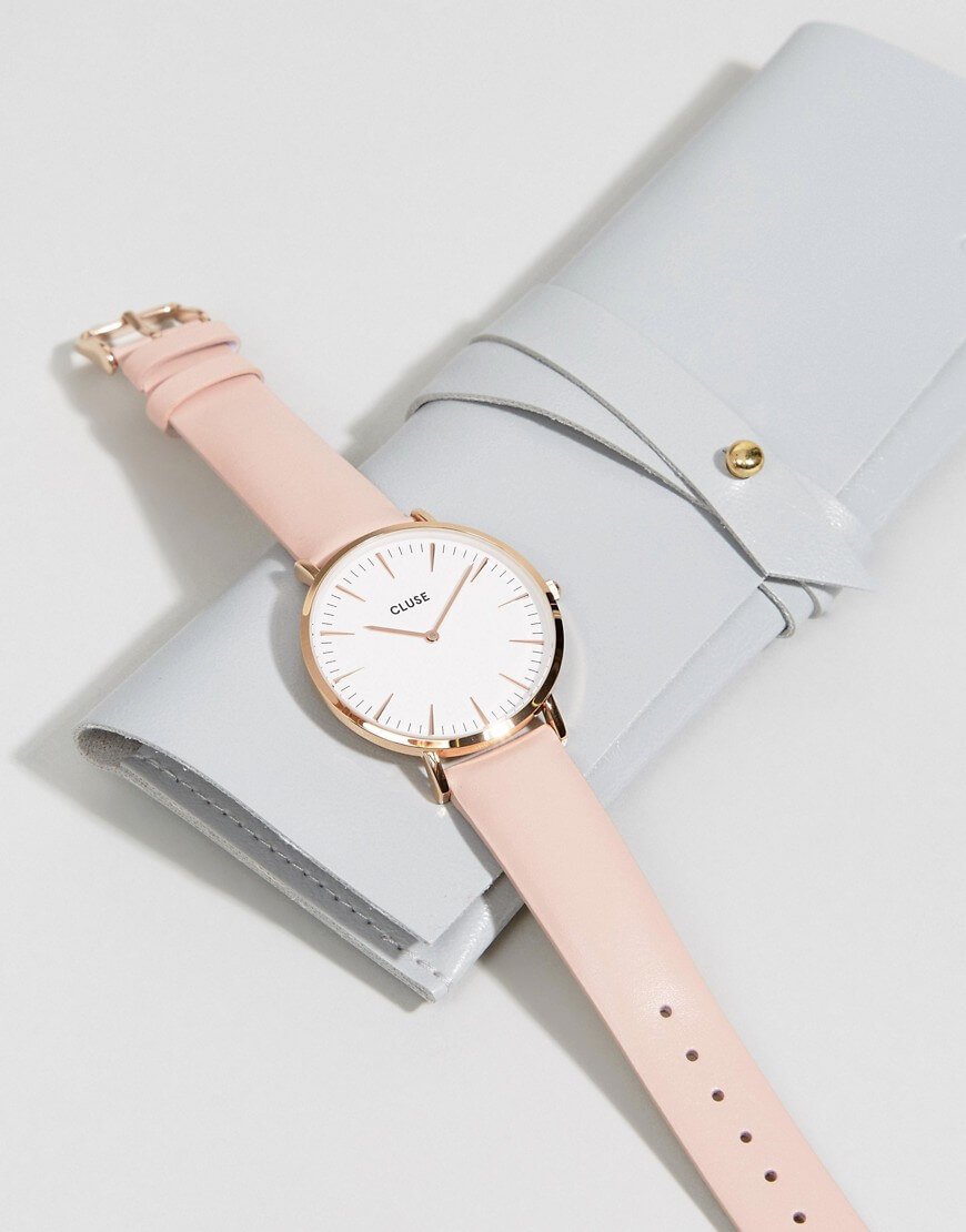 Pink Leather Watch